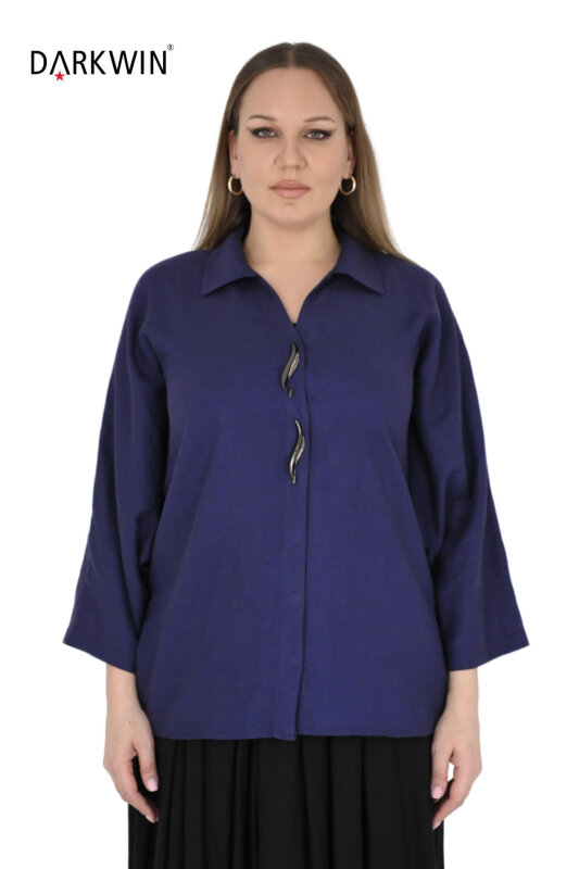 P9698 DARKWIN GÖMLEK LACIVERT - DARKWIN