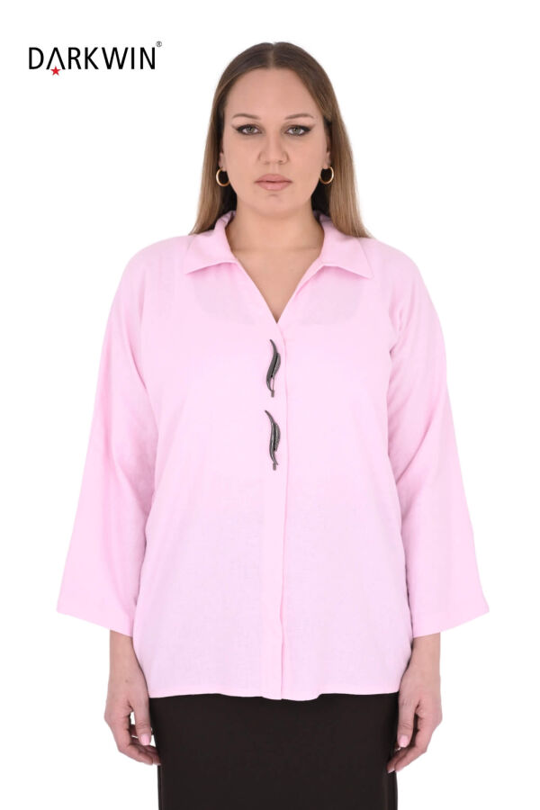 P9698 DARKWIN GÖMLEK PEMBE - 1