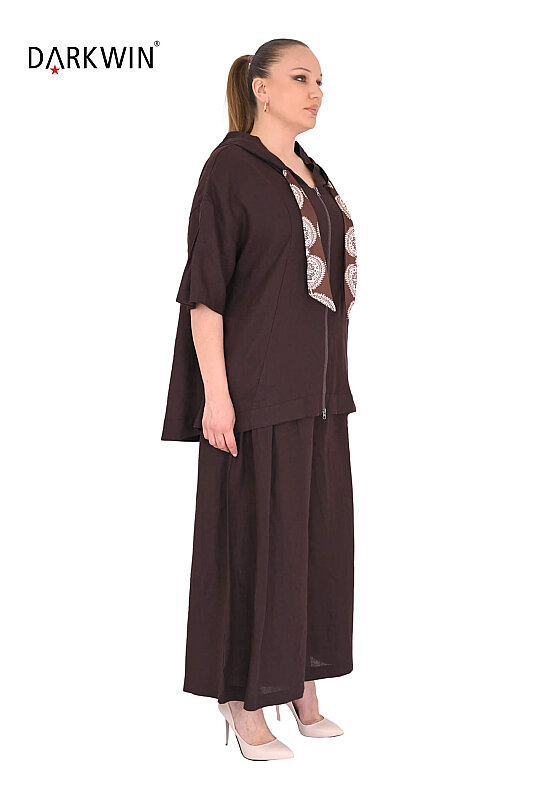 P9806 DARKWIN BLUZ-PANTOLON KAHVE - DARKWIN (1)