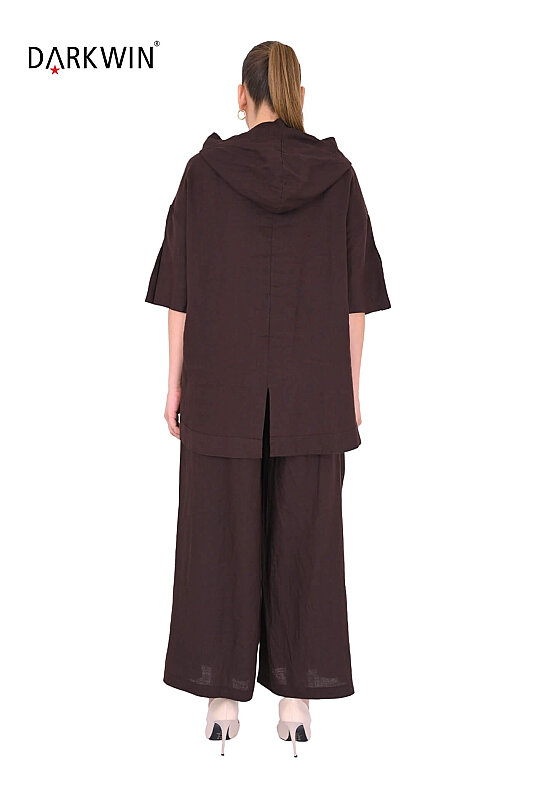 P9806 DARKWIN BLUZ-PANTOLON KAHVE - 3