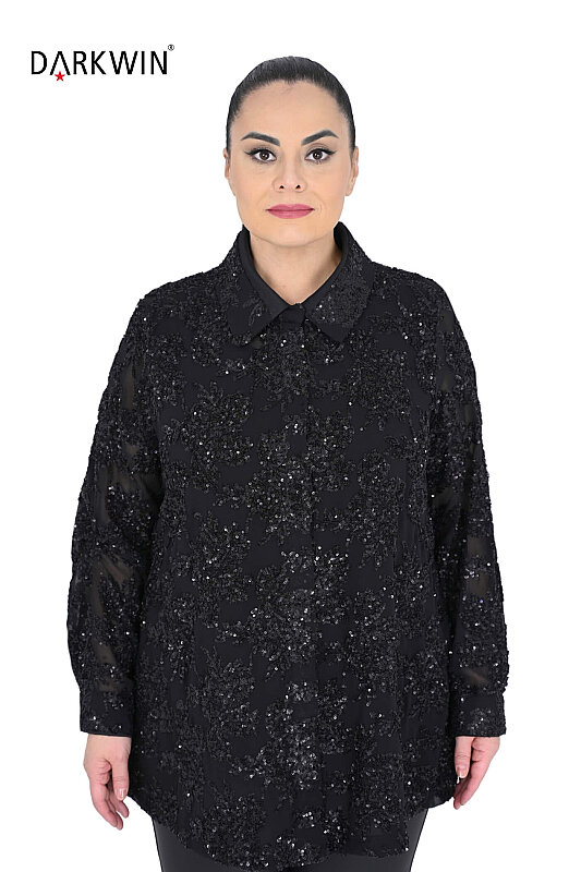 P9816 DARKWIN GÖMLEK 2 Lİ SIYAH - Darkwin