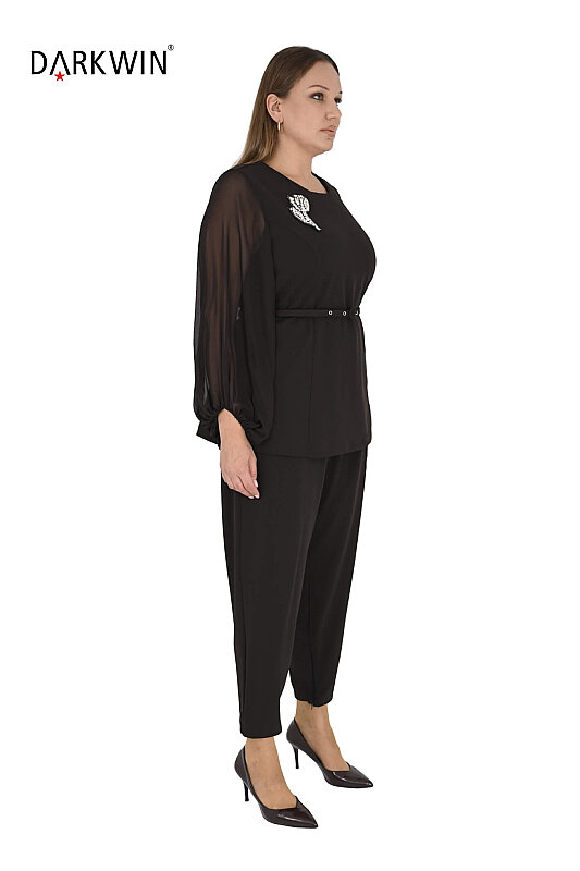P9853 DARKWIN BLUZ-PANTOLON KAHVE - DARKWIN (1)