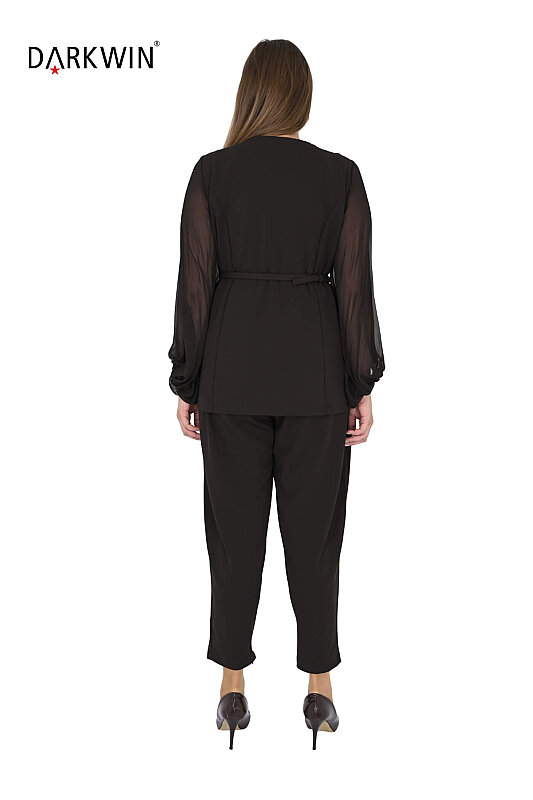 P9853 DARKWIN BLUZ-PANTOLON KAHVE - 3