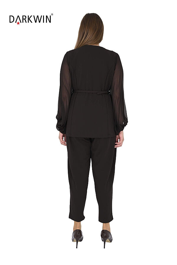 P9853 DARKWIN BLUZ-PANTOLON KAHVE - 3
