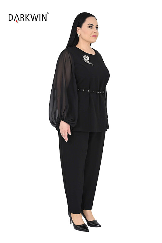 P9853 DARKWIN BLUZ-PANTOLON SIYAH - DARKWIN (1)
