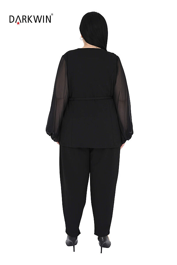 P9853 DARKWIN BLUZ-PANTOLON SIYAH - 3
