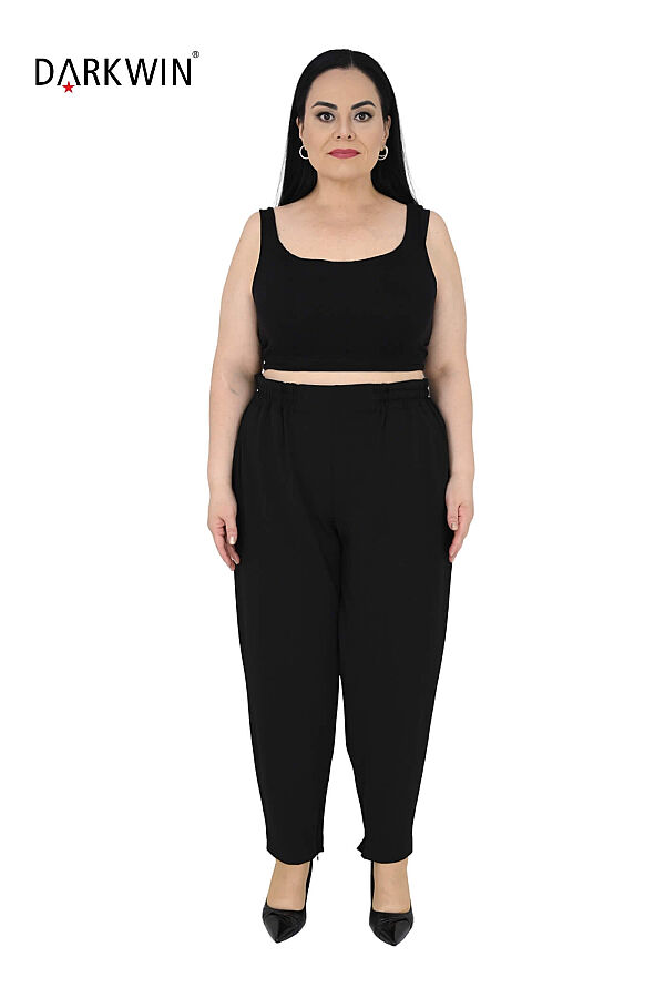 P9853 DARKWIN BLUZ-PANTOLON SIYAH - 5