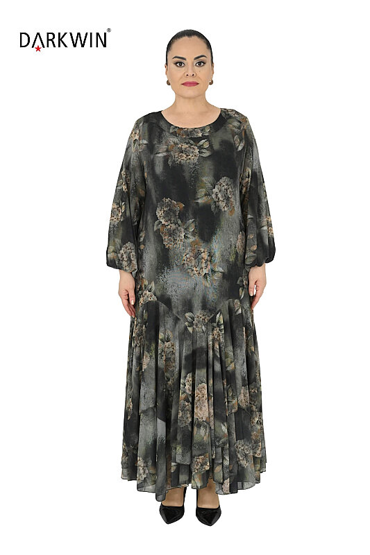 P9872 DARKWIN ELBİSE YESIL - DARKWIN