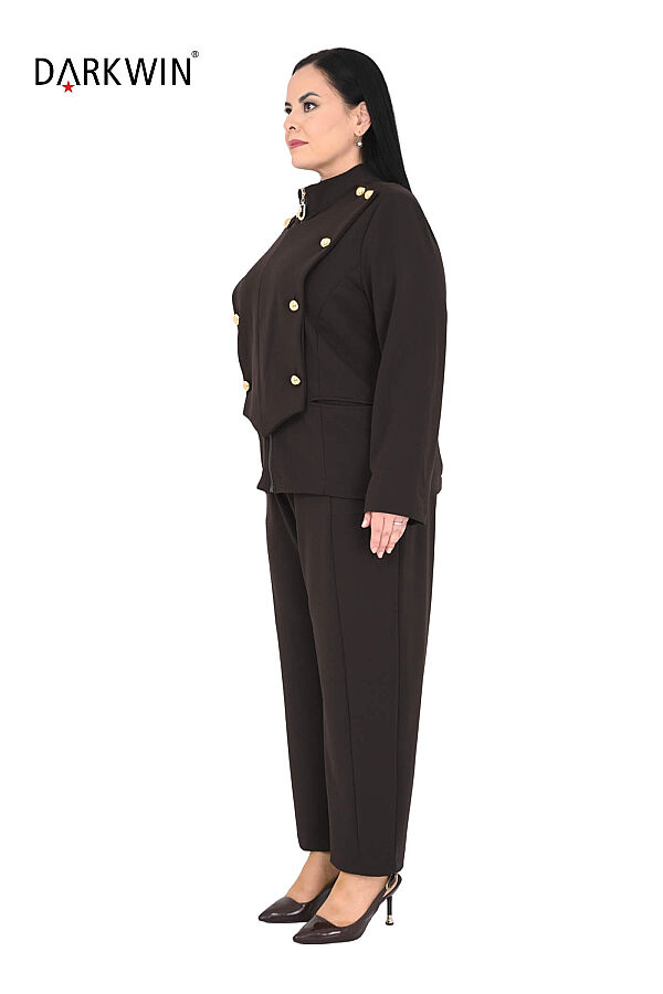 P9893 DARKWIN BLUZ-PANTOLON KAHVE - 2