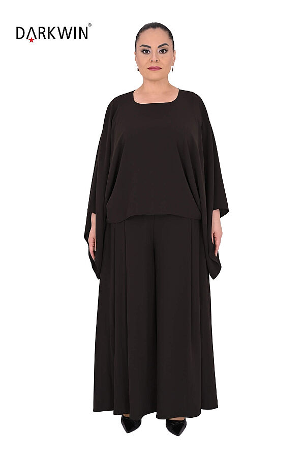 P9917 DARKWIN BLUZ-PANTOLON KAHVE - 1