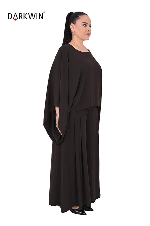 P9917 DARKWIN BLUZ-PANTOLON KAHVE - 2