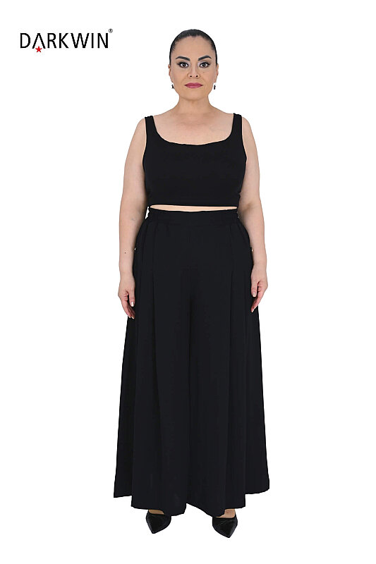 P9917 DARKWIN BLUZ-PANTOLON SIYAH - 5