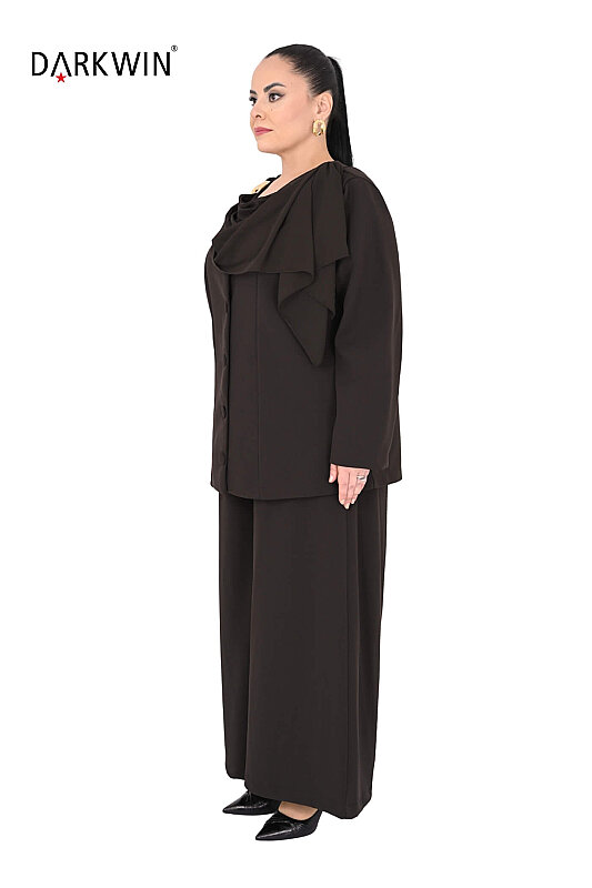 P9919 DARKWIN BLUZ-PANTOLON KAHVE - DARKWIN (1)