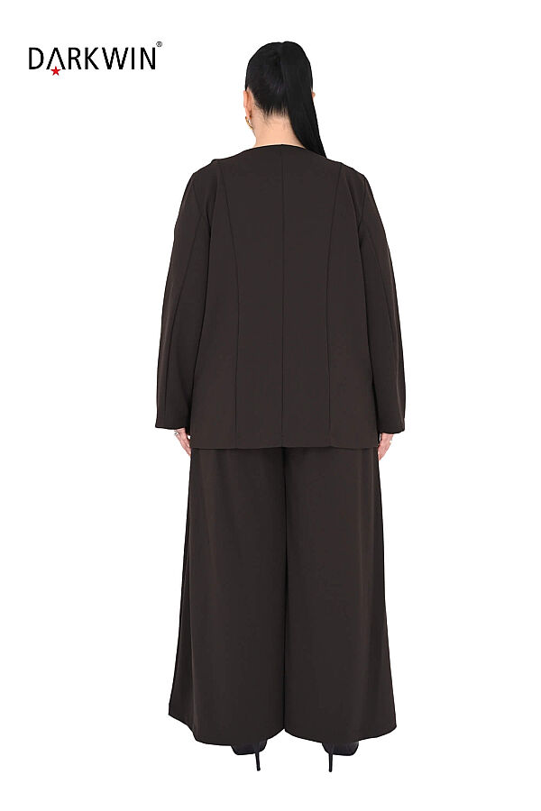 P9919 DARKWIN BLUZ-PANTOLON KAHVE - 3