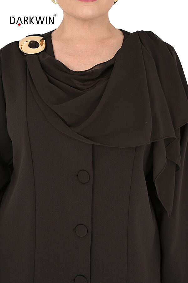 P9919 DARKWIN BLUZ-PANTOLON KAHVE - 4