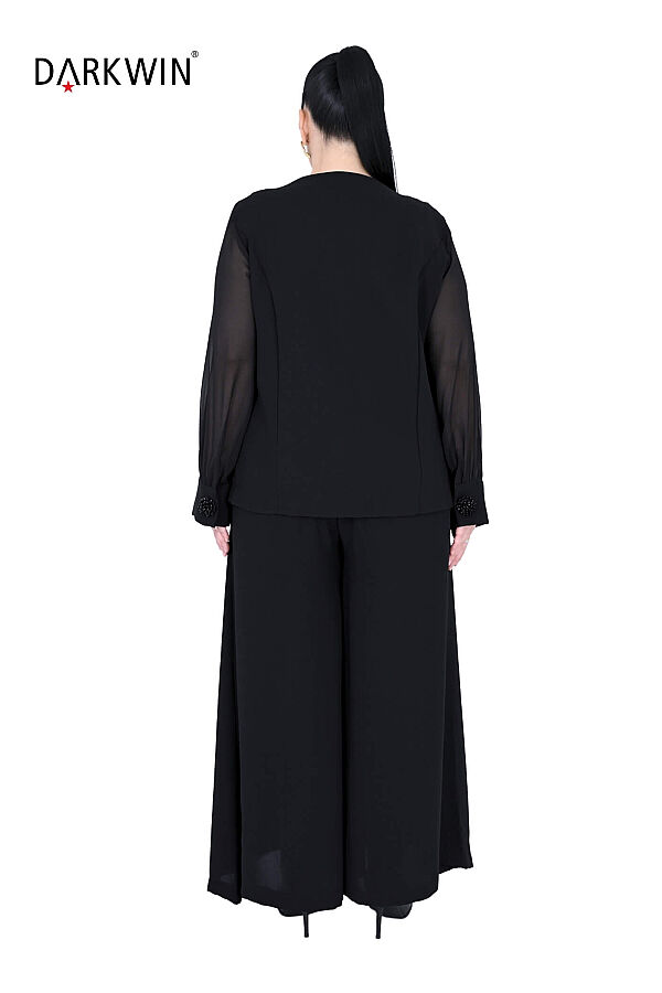 P9925 DARKWIN BLUZ-PANTOLON SIYAH - 4