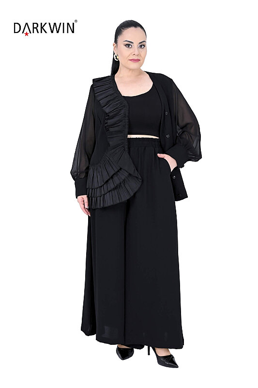 P9925 DARKWIN BLUZ-PANTOLON SIYAH - DARKWIN (1)