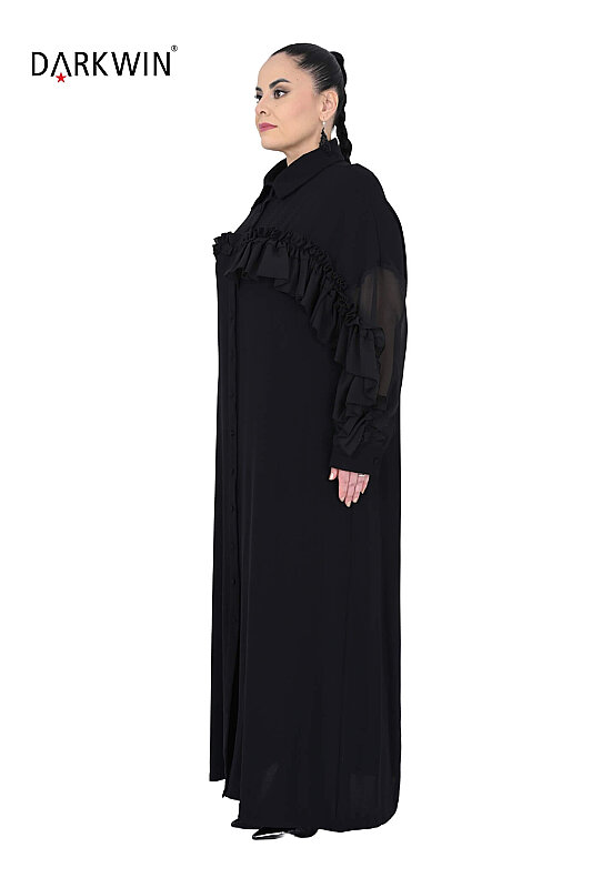 P9962 DARKWIN ELBİSE SIYAH - 4