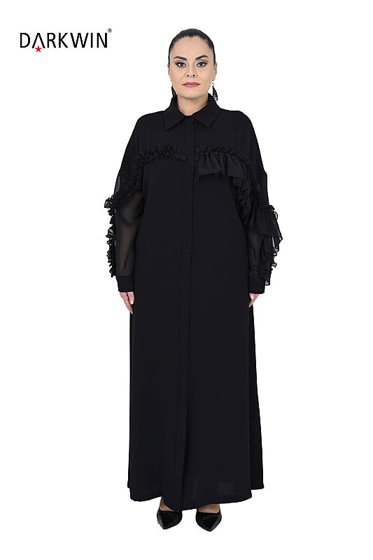 P9962 DARKWIN ELBİSE SIYAH - DARKWIN