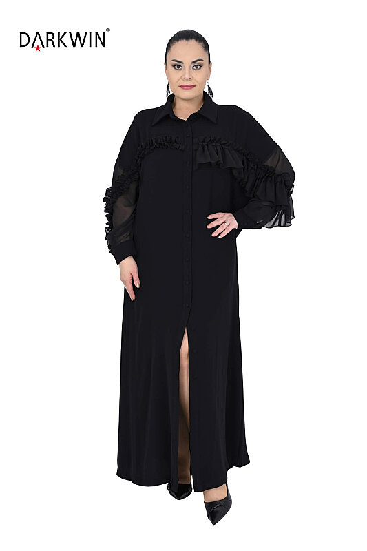 P9962 DARKWIN ELBİSE SIYAH - 5