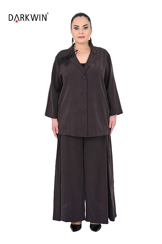 P9967 DARKWIN CEKET-PANTOLON KAHVE - 1