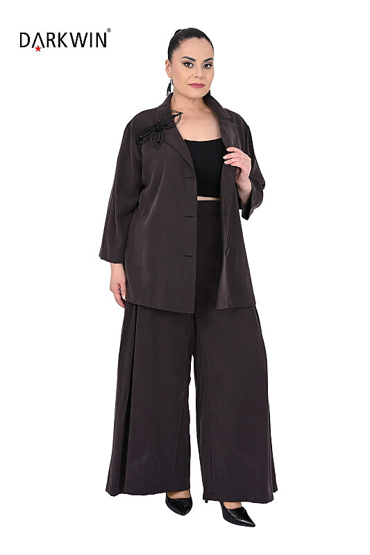 P9967 DARKWIN CEKET-PANTOLON KAHVE - 4