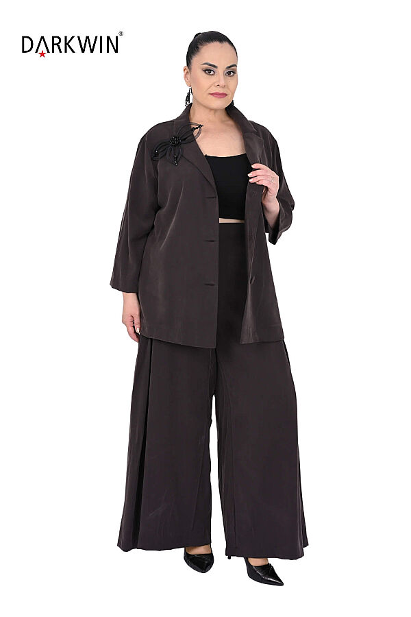 P9967 DARKWIN CEKET-PANTOLON KAHVE - 4