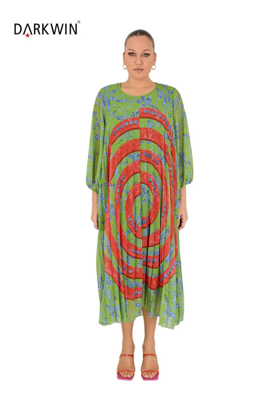 Y6002 DARKWIN ELBİSE YESIL - DARKWIN