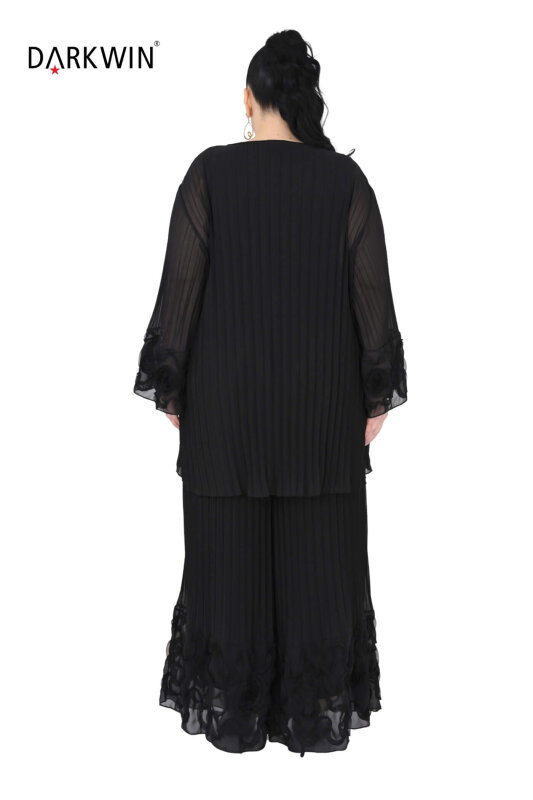 Y6015 DARKWIN BLUZ-PANTOLON SIYAH - 9