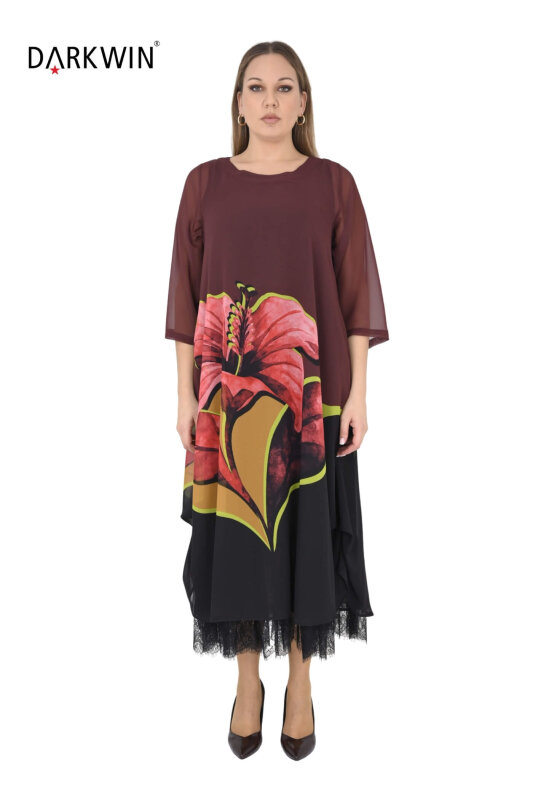 Y6018 DARKWIN ELBİSE DESENLI - DARKWIN