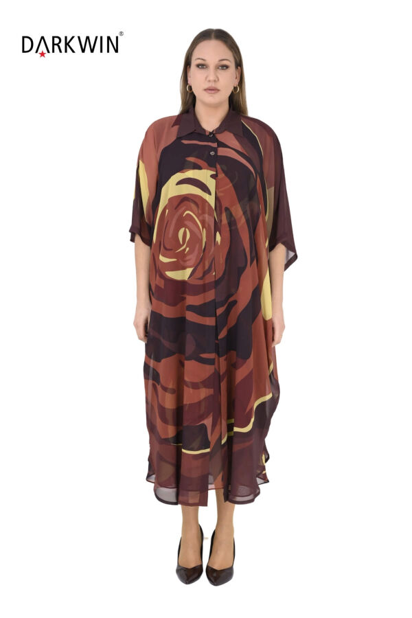 Y6022 DARKWIN ELBISE KAHVE - 1