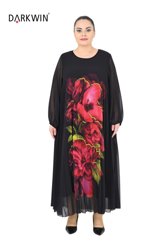 Y6029 DARKWIN ELBİSE SIYAH - DARKWIN