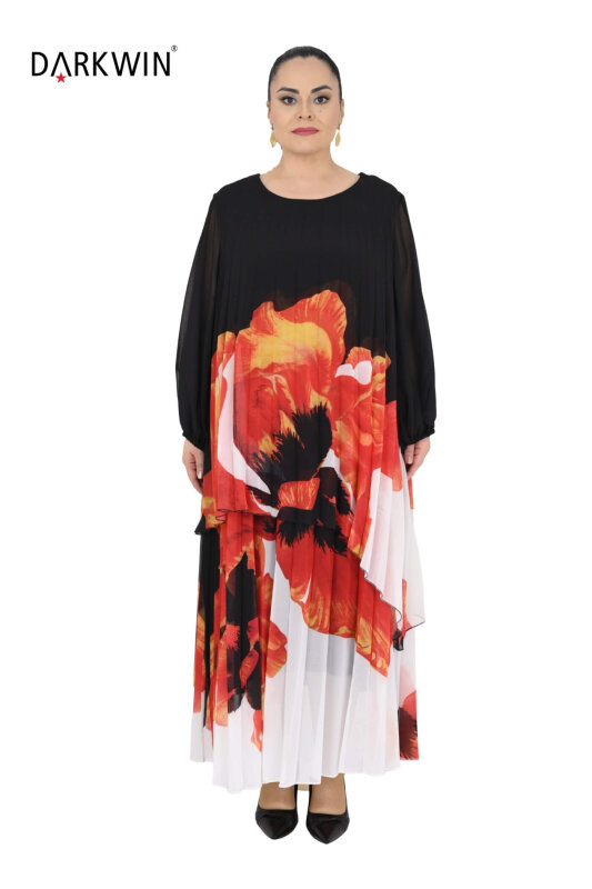 Y6041 DARKWIN ELBİSE DESENLI - DARKWIN