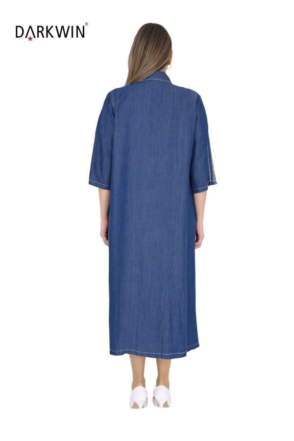 Y8007 DARKWIN ELBİSE MAVI - 3