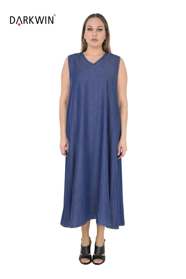 Y8008 DARKWIN ELBİSE MAVI - 4