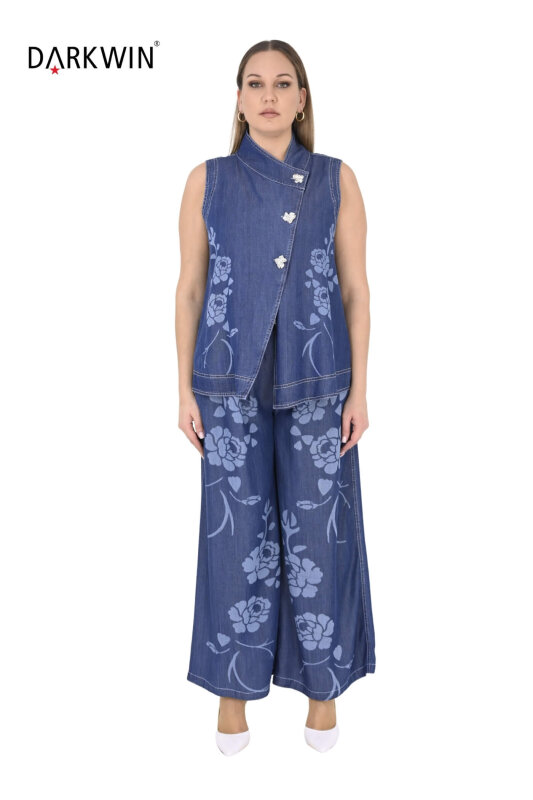 Y8016 DARKWIN YELEK-PANTOLON MAVI - DARKWIN