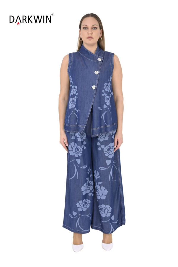 Y8016 DARKWIN YELEK-PANTOLON MAVI - 1