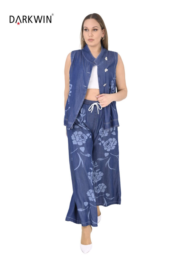 Y8016 DARKWIN YELEK-PANTOLON MAVI - 4