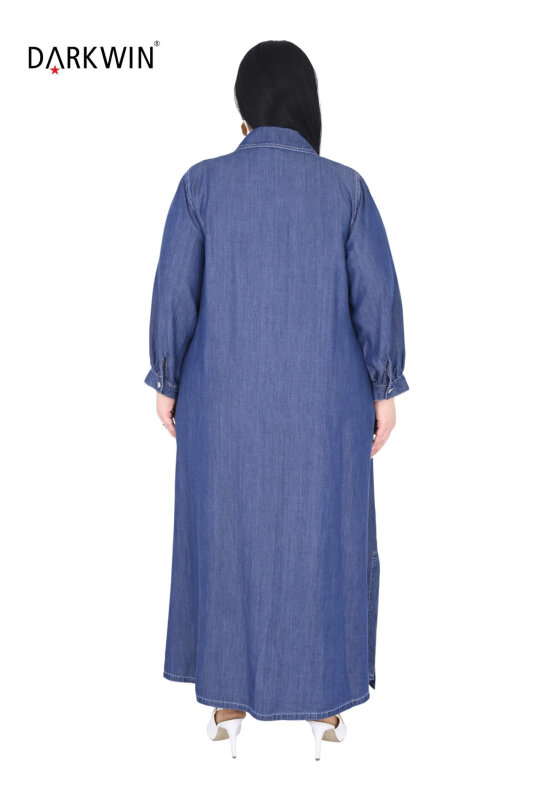 Y8018 DARKWIN ELBİSE MAVI - 3