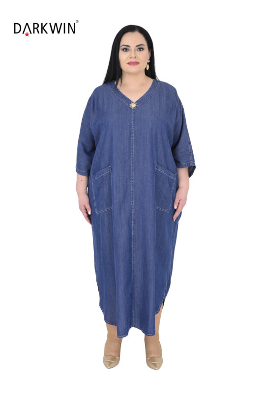 Y8021 DARKWIN ELBİSE MAVI - DARKWIN