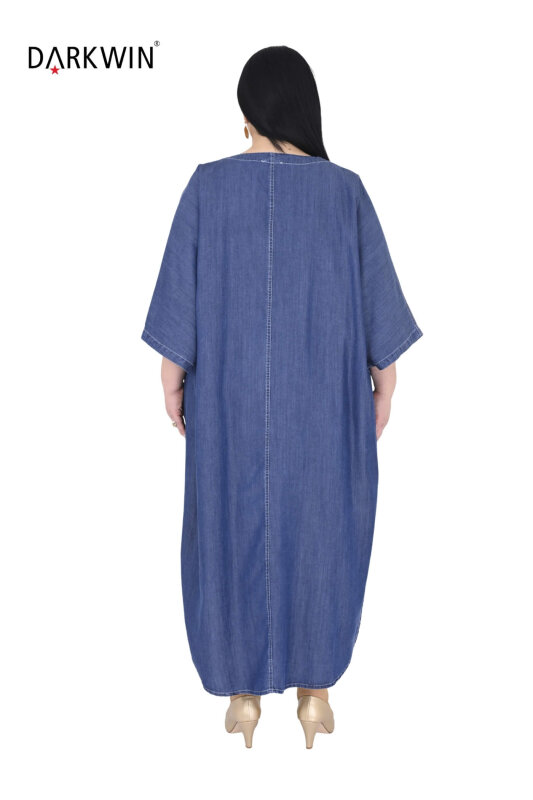 Y8021 DARKWIN ELBİSE MAVI - 3