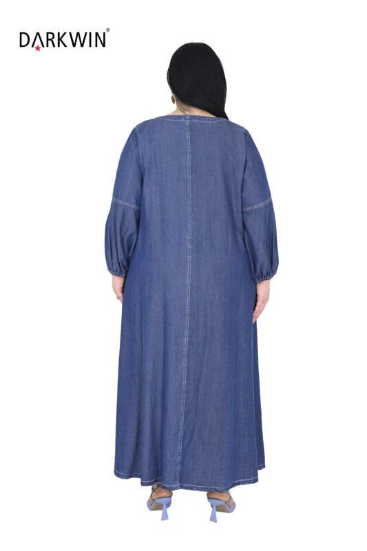 Y8026 DARKWIN ELBİSE MAVI - 3