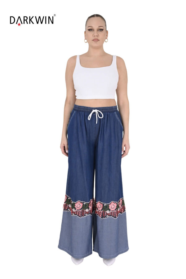 Y8029 DARKWIN BLUZ-PANTOLON BEYAZ-MAVİ - 4