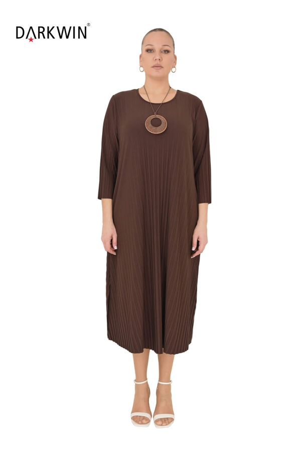 Y9001 DARKWIN ELBİSE KAHVE - 1