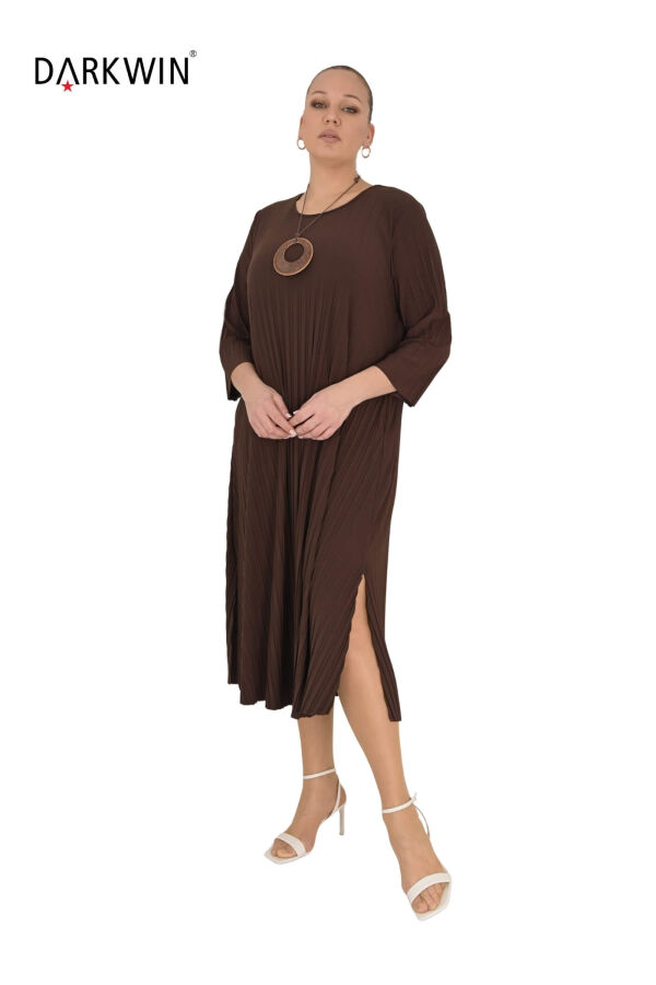 Y9001 DARKWIN ELBİSE KAHVE - 4